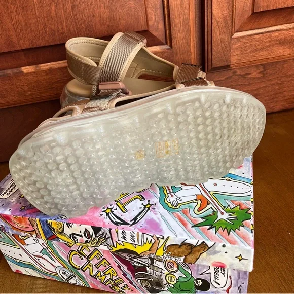 Jeffrey Campbell Women’s Elizondo Nylon Straps Platform Sandals Nude 38 - Picture 15 of 16